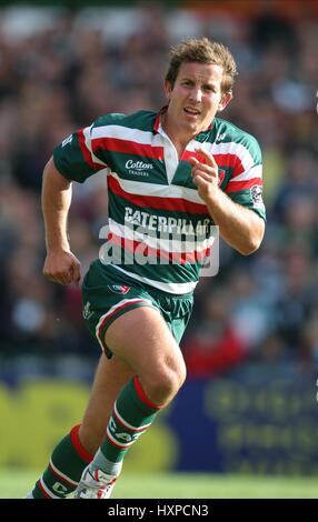 JAMES GRINDAL LEICESTER TIGERS RU WELFORD ROAD LEICESTER ENGLAND 3. Oktober 2009 Stockfoto