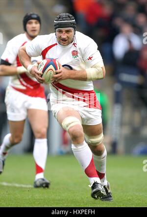 STEVE BORTHWICK ENGLAND & Sarazenen TWICKENHAM MIDDLESEX ENGLAND 22. November 2008 Stockfoto