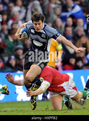 HUGO SOUTHWELL Schottland & EDINBURGH RU MURRAYFIELD Stadion EDINBURGH Schottland 8. Februar 2009 Stockfoto