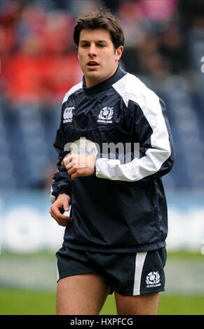 HUGO SOUTHWELL Schottland & EDINBURGH RU MURRAYFIELD Stadion EDINBURGH Schottland 8. Februar 2009 Stockfoto