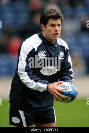 HUGO SOUTHWELL Schottland & EDINBURGH RU MURRAYFIELD Stadion EDINBURGH Schottland 8. Februar 2009 Stockfoto