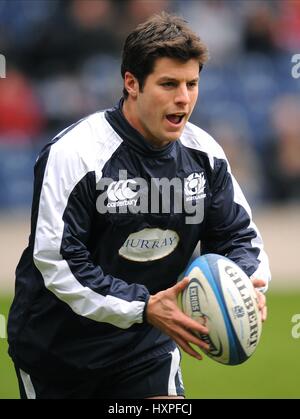 HUGO SOUTHWELL Schottland & EDINBURGH RU MURRAYFIELD Stadion EDINBURGH Schottland 8. Februar 2009 Stockfoto