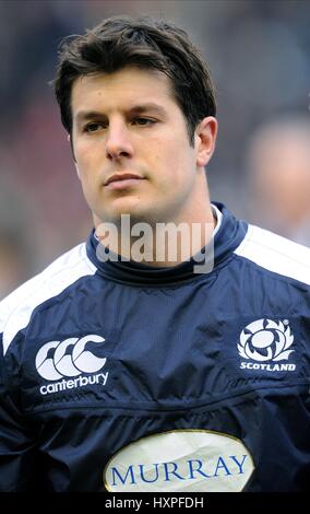 HUGO SOUTHWELL Schottland & EDINBURGH RU MURRAYFIELD Stadion EDINBURGH Schottland 8. Februar 2009 Stockfoto