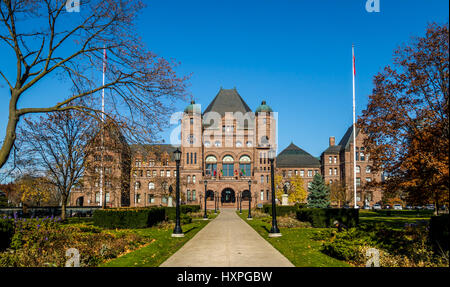 Legislativversammlung von Ontario liegt in Queens Park - Toronto, Ontario, Kanada Stockfoto