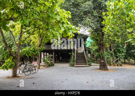 Das traditionelle Khmer-Haus in Battambang, Kambodscha, Asien Stockfoto