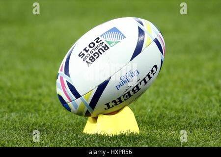 RUGBY BALL RUGBY WORLD CUP 2015 RUGBY Weltmeisterschaft 2015 ST JAMES PARK NEWCASTLE UPON TYNE ENGLAND 09 Oktober 2015 Stockfoto
