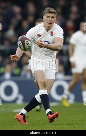 OWEN FARRELL ENGLAND Sarazenen RU ENGLAND & Sarazenen RU TWICKENHAM LONDON ENGLAND 27. Februar 2016 Stockfoto