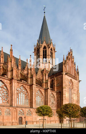 Deutschland, Rheinland-Pfalz, nach Hause Oppen am Rhein, Katharinenkirche, Deutschland, Rheinland-Pfalz, Oppenheim am Rhein, Katharinenkirche Stockfoto