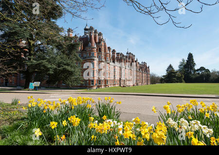 Gründer Gebäude, Royal Holloway (University of London), Egham Hill, Egham, Surrey, England, Vereinigtes Königreich Stockfoto