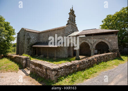 Iglesia Vilar de Donas, Palas de Rei, Lugo, Galizien, Spanien, Europa Stockfoto