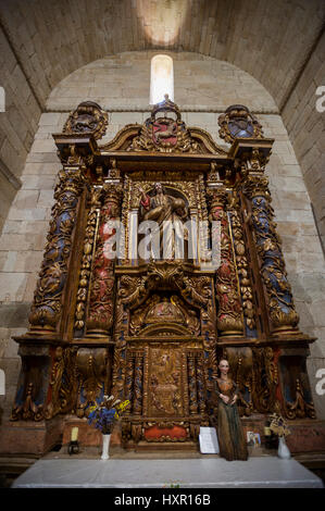 Iglesia Vilar de Donas, Palas de Rei, Lugo, Galizien, Spanien, Europa Stockfoto