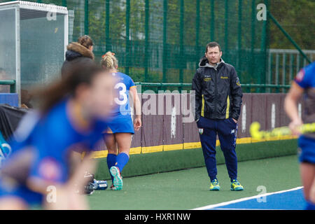 Bilder aus der Varsity-2017-Frauen-Match zwischen Met Universität Cardiff V Bath University in Cyncoed Campus, 29. März 2017 Stockfoto