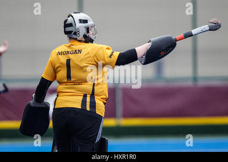 Bilder aus der Varsity-2017-Frauen-Match zwischen Met Universität Cardiff V Bath University in Cyncoed Campus, 29. März 2017 Stockfoto