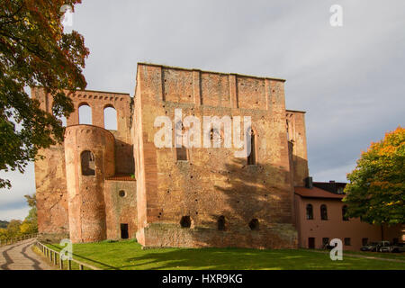 Deutschland, Rheinland-Pfalz, Kloster Ruine Burg Lim, Deutschland, Rheinland-Pfalz, Klosterruine Limburg Stockfoto