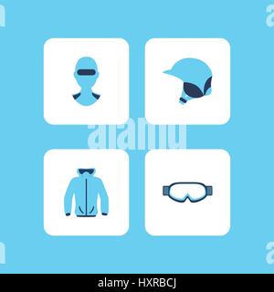 Snowboarding und Wintersport Vektor Icon Symbol, Stock Vektor