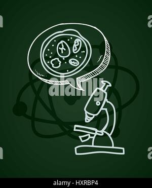 naturwissenschaftlichen Unterricht und Schule kritzelt Cartoons zeichnen Vektor Stock Vektor