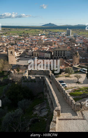 Castillo de Trujillo (Trujillo Burg), Trujillo, Cáceres, Extremadura, Spanien, Europa Stockfoto