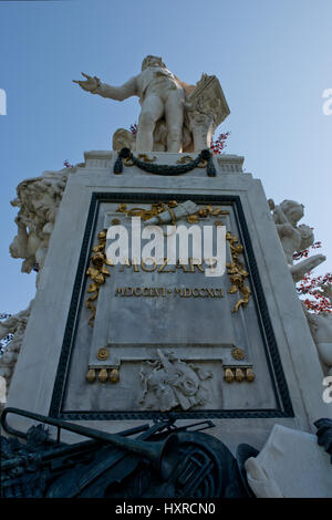 Mozartstatue Im Burggarten in Wien, Österreich Stockfoto