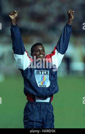 CARL LEWIS 100 Meter USA 2. Februar 1992 Stockfoto