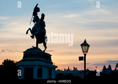 Reiterdenkmal Erzherzog Karl am Heldenplatz, Wien, Österreich Stockfoto