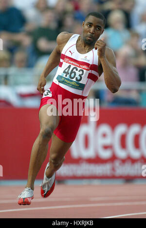 DARREN CAMPBELL 200 m Stadt MANCHESTER MANCHESTER ENGLAND 28. Juli 2002 Stockfoto