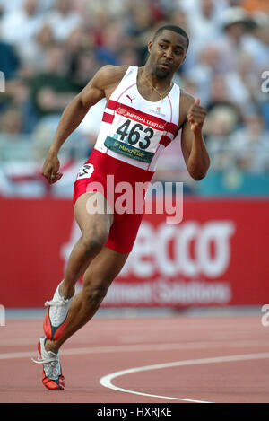 DARREN CAMPBELL 200 m Stadt MANCHESTER MANCHESTER ENGLAND 28. Juli 2002 Stockfoto