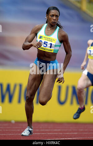 JOICE MADUAKA 200 m ALEXANDER Stadion BIRMINGHAM ENGLAND 26. Juli 2003 Stockfoto