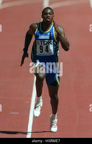 OBADELE THOMPSON 100 Meter Sevilla 99 04 Dezember 1999 Stockfoto