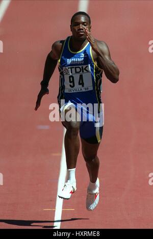 OBADELE THOMPSON 100 Meter Sevilla 99 04 Dezember 1999 Stockfoto