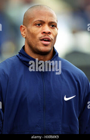 MAURICE GREENE 100 m SCOTSTOUN Stadion GLASGOW Schottland 2. Juli 2000 Stockfoto