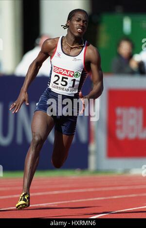 CHRISTIAN MALCOLM 200 m GATESHEAD Stadion GATESHEAD ENGLAND 16. Juli 2000 Stockfoto