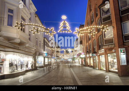 Die sächsischen Tor zum Oseka Yule in Bergdorf, Hamburg, Deutschland, Europa, Das Sachsentor Zur Weihnachtszeit in Bergedorf, Deutschland, Europa Stockfoto