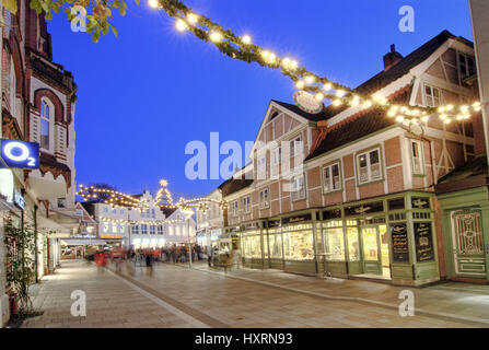 Die sächsischen Tor zum Oseka Yule in Bergdorf, Hamburg, Deutschland, Europa, Das Sachsentor Zur Weihnachtszeit in Bergedorf, Deutschland, Europa Stockfoto