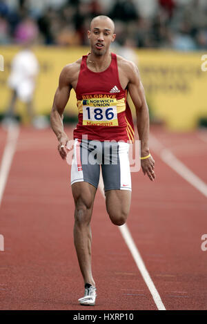 CHRIS LAMBERT 200 m MANCHESTER regionale ARENA 11. Juli 2004 Stockfoto