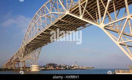 Corpus Christi Harbor Bridge im Hafen von Corpus Christi, Texas Stockfoto