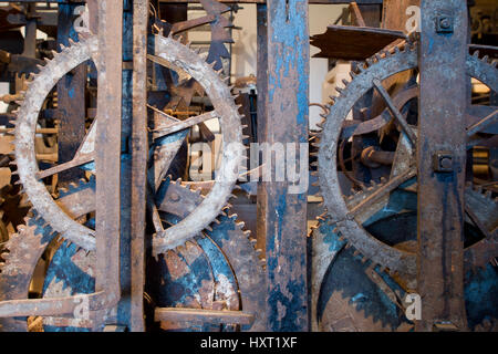 Barocken Turm uhr der Uhrenstube Aschau tower Clock Museum im Burgenland, Österreich Stockfoto