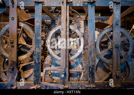 Barocken Turm uhr der Uhrenstube Aschau tower Clock Museum im Burgenland, Österreich Stockfoto