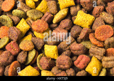 Katze essen Granulat Hintergrundmuster Textur Stockfoto