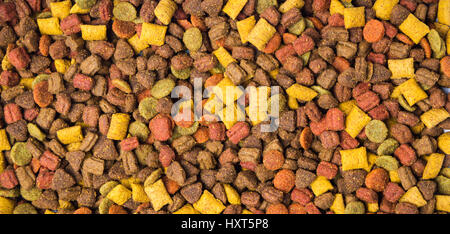 Katze essen Granulat Hintergrundmuster Textur Stockfoto