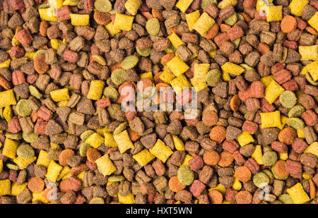 Katze essen Granulat Hintergrundmuster Textur Stockfoto