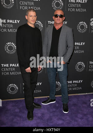 Beverly Hills, Ca. 29. März 2017. Wentworth Miller, Dominic Purcell, auf 2017 PaleyLive LA Frühling Saison - "Prison Break" am Paley Center for Media In Kalifornien am 29. März 2017. Bildnachweis: Fs/Medien Punch/Alamy Live-Nachrichten Stockfoto