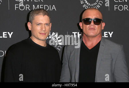 Beverly Hills, Ca. 29. März 2017. Wentworth Miller, Dominic Purcell, auf 2017 PaleyLive LA Frühling Saison - "Prison Break" am Paley Center for Media In Kalifornien am 29. März 2017. Bildnachweis: Fs/Medien Punch/Alamy Live-Nachrichten Stockfoto