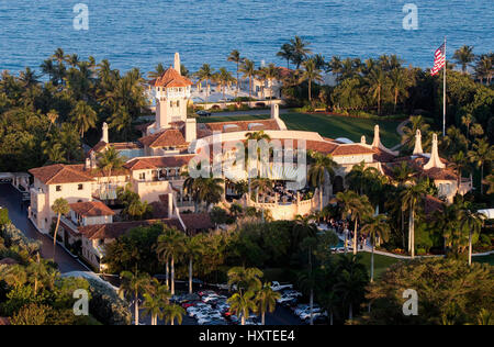 Palm Beach. 22. März 2017. Aufgenommen am 22. März 2017 Luftaufnahme zeigt den Blick von Mar-a-Lago Club in Palm Beach, Florida, Vereinigte Staaten. Bildnachweis: Wang Ying/Xinhua/Alamy Live-Nachrichten Stockfoto