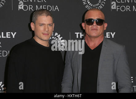 Beverly Hills, CA, USA. 29. März 2017. 29 März 2017 - Beverly Hills, Kalifornien - Wentworth Miller, Dominic Purcell. 2017 PaleyLive LA Spring Season - '' Prison Break'' Screening und Gespräch anlässlich des Paley Center for Media. Bildnachweis: AdMedia Credit: AdMedia/ZUMA Draht/Alamy Live-Nachrichten Stockfoto