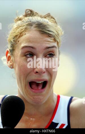 AMANDA PRITCHARD IN Tränen der Europäische LEICHTATHLETIKVERBAND ersten Tag ULLEVI Stadion Göteborg Schweden 7. August 2006 Stockfoto