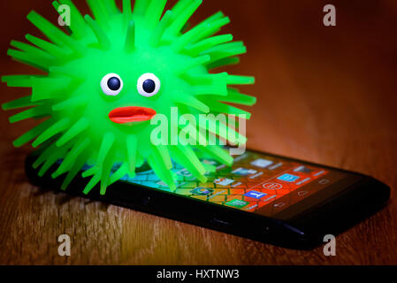 Handy-Virus, Handyvirus Stockfoto