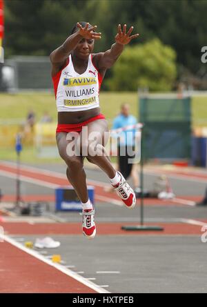 NADIA WILLIAMS Weitsprung ALEXANDER Stadion BIRMINGHAM ENGLAND 13. Juli 2008 Stockfoto