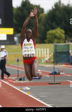 NADIA WILLIAMS Weitsprung ALEXANDER Stadion BIRMINGHAM ENGLAND 13. Juli 2008 Stockfoto