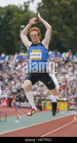 GREG RUTHERFORD AVIVA LONDON GRAND PRIX CRYSTAL PALACE LONDON ENGLAND 26. Juli 2008 Stockfoto