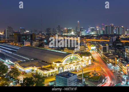 BANGKOK, THAILAND-5. Februar: Bangkok Hauptbahnhof (Hua Lamphong Railway Station) am 5. Februar 2017 in Bangkok. Dies ist der Hauptbahnhof s Stockfoto